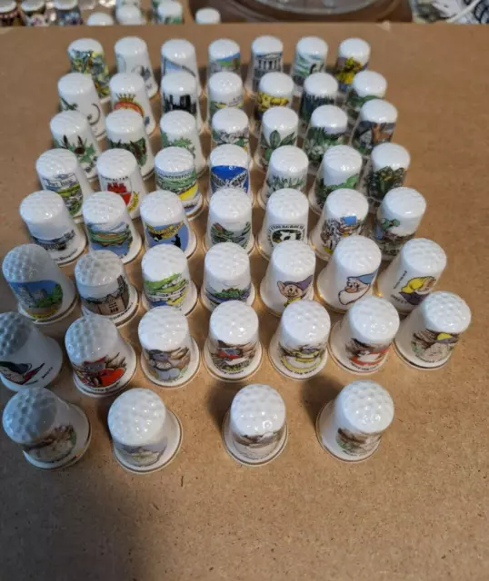 Large Lot of 43 Birchcroft Fine Bone China Thimbles