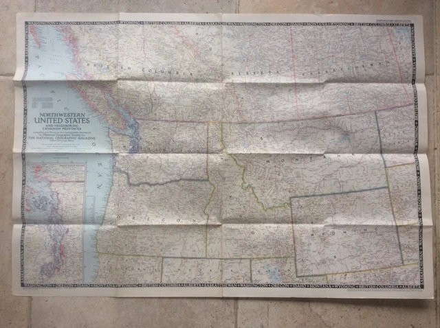 NATIONAL GEOGRAPHIC MAGAZINE Map - National Geographic Magazine Map North Western United States.webp