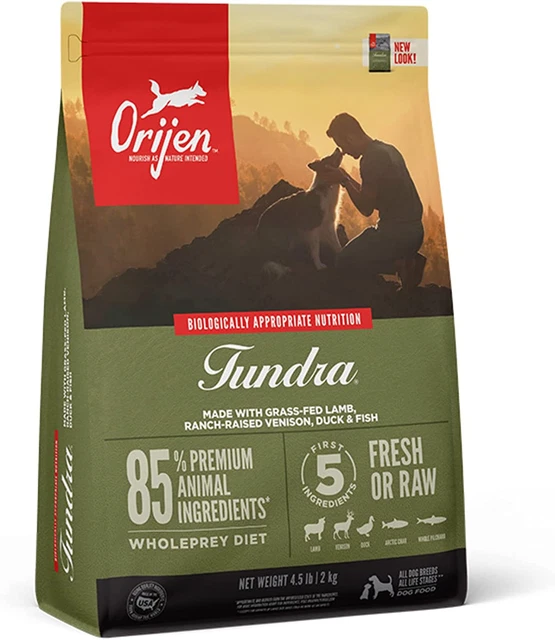 ORIJEN Dog Tundra Recipe, 4.5lb, High-Protein Grain-Free Dry Dog Food
