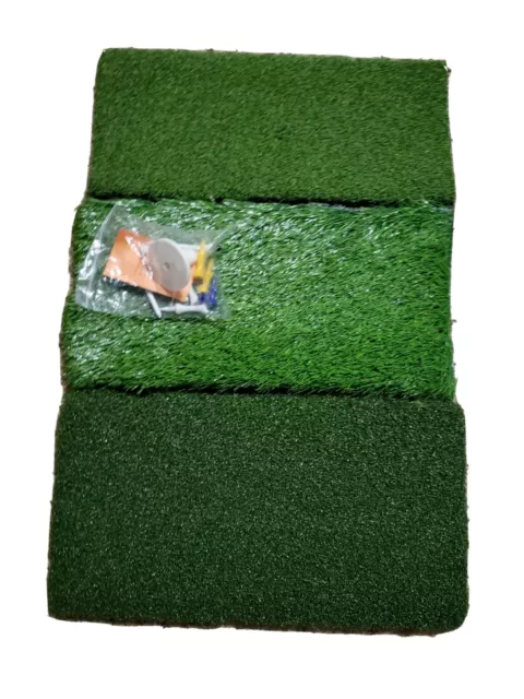 Tri-Turf Golf Hitting Grass Mat Realistic Fairway & Rough Portable Driving Train