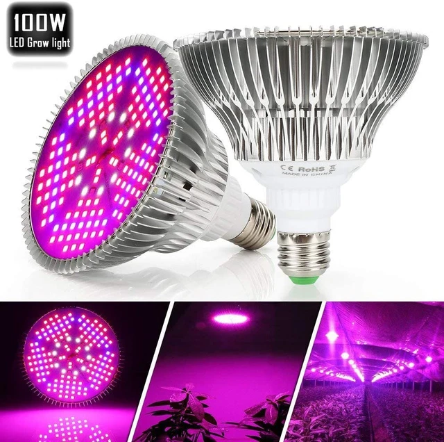 Esbaybulbs Lampade per Piante Crescita E27 100W 150Leds Grow Light Faretto per C 3