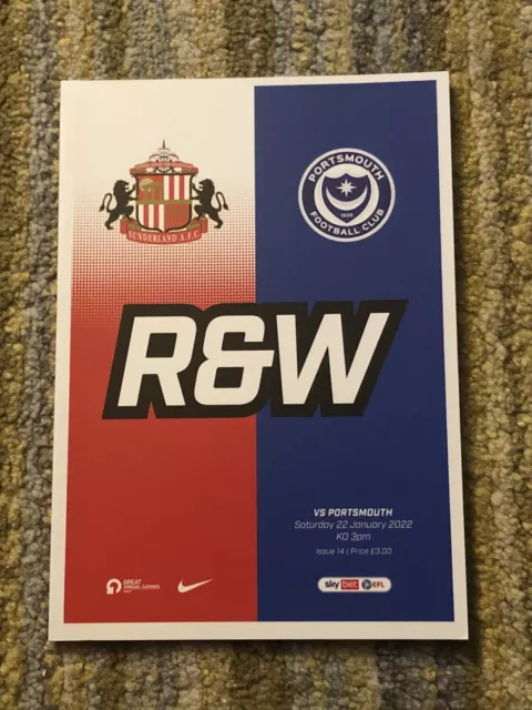 Sunderland v Portsmouth - 2021/22 - League 1 - Match Day Programme