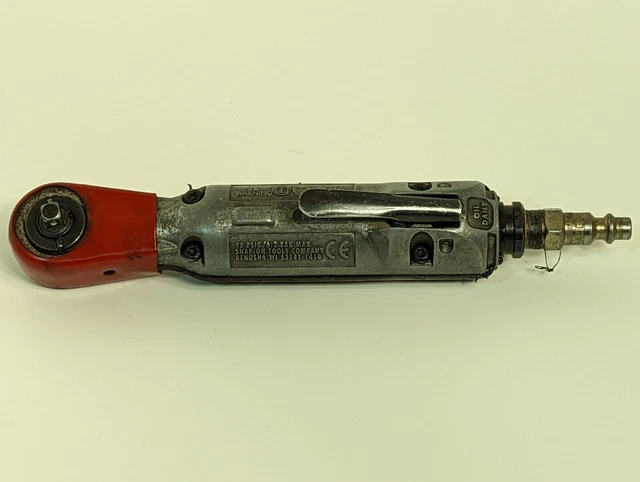 Snap-On Far25A Reversible 1/4" Drive Pneumatic Air Ratchet Tested Works Usa 2
