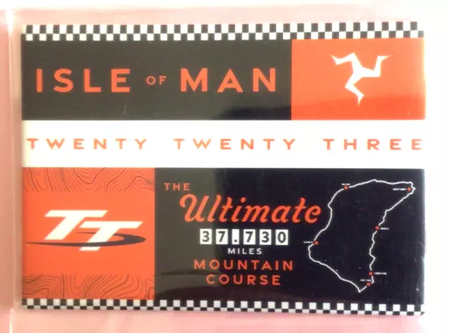 Isle of Man Motorcycling TT 2023 The Ultimate Mountain Course Map Fridge Magnet