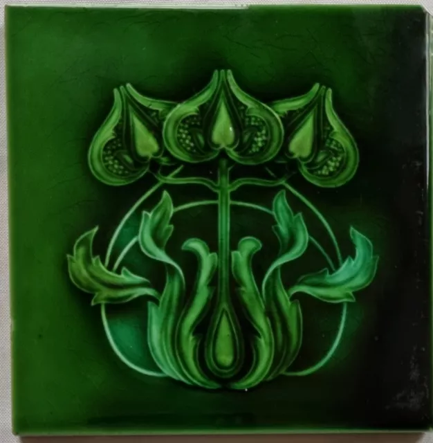 Art nouveau tile,.Minton Hollings & Co. C 1906.