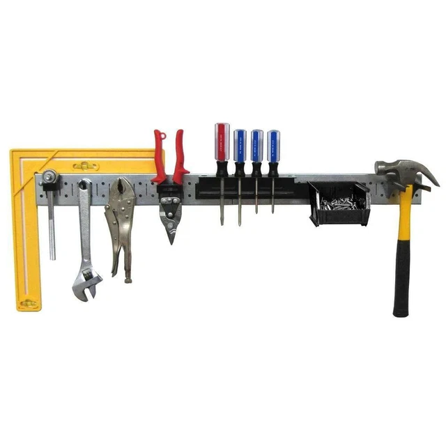 WALL CONTROL TOOL Organizer Rail Strip Kit Galvanized Steel Mounting