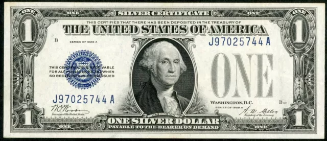 US Paper Money 1928 A $1 Funny Back Silver Certificate GEM CU NO RESERVE!