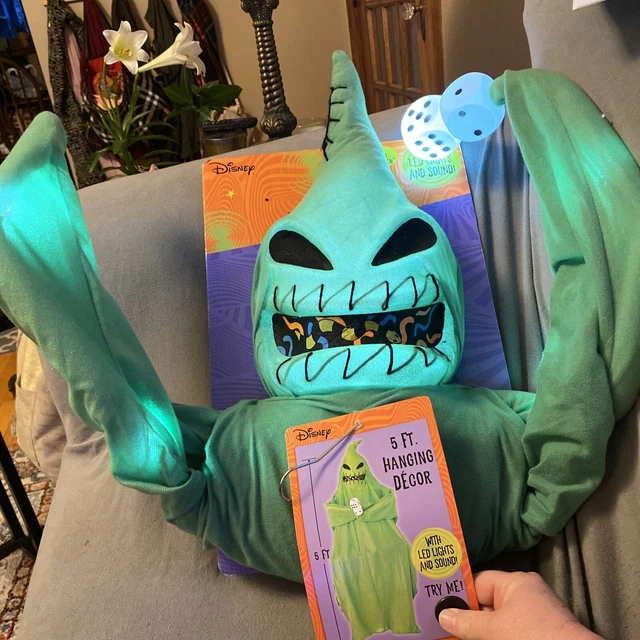 DISNEY NIGHTMARE BEFORE Christmas Oogie Boogie 5 FT LED Sounds Hanging