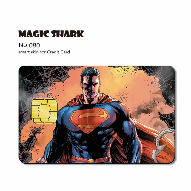 Credit Card SMART Sticker skin pre-cut LARGE CHIP with name/no. displayed 