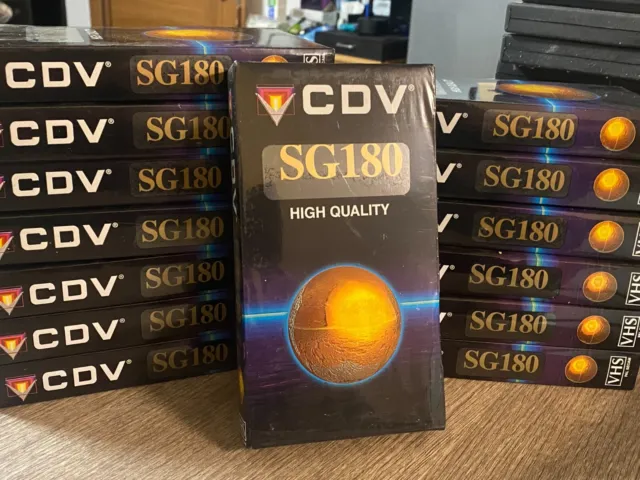 videocassette vhs vergini nuove sigillate singolarmente lotto di 14 vhs 180minut