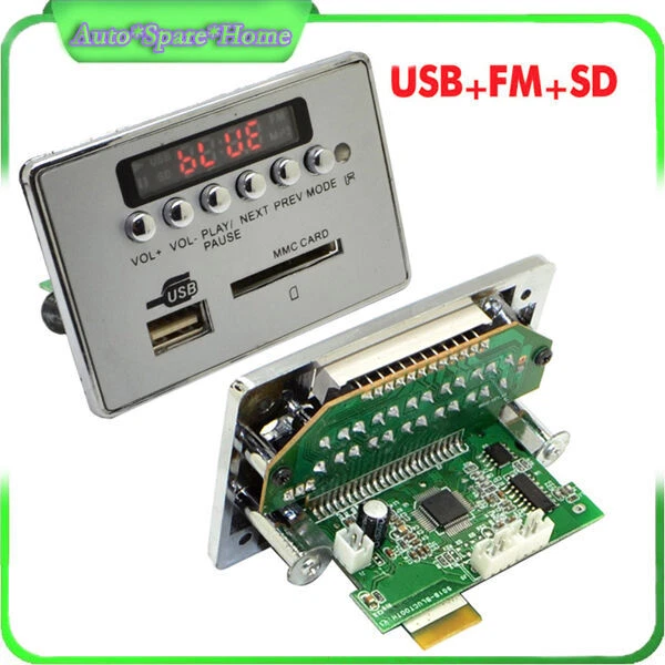 12V Car Bluetooth Wireless MP3 Decoder Board Audio Module USB SD TF FM Radio New
