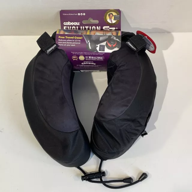 CABEAU Evolution S3 Travel Neck Pillow Memory Foam Neck Support Adjustable Clasp