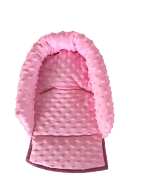 BABY HEAD CAR SEAT REST CUSHION TODDLER CHILD SUPPORT PILLOW DIMPLE Light pink