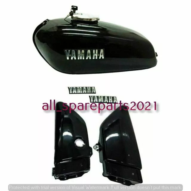 Yamaha RX100 RX125 Benzin Gas Benzin Tank & Kappe Mit Seite Panel @ Usg