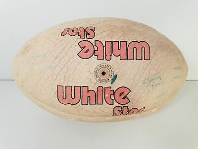 Ballon de rugby ancien vintage White Star Professional Quality n°4 pr déco sport