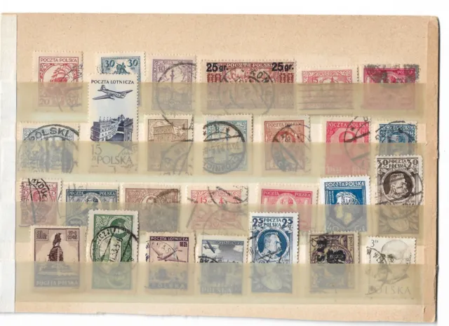 C331-POLOGNE timbres anciens, obl  à partir de 1920 +P.A