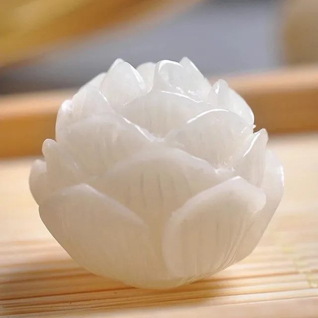 1pcs Manual Carved Lotus Shape Loose Beads DIY Charm Jewelry Flower Spacer Beads
