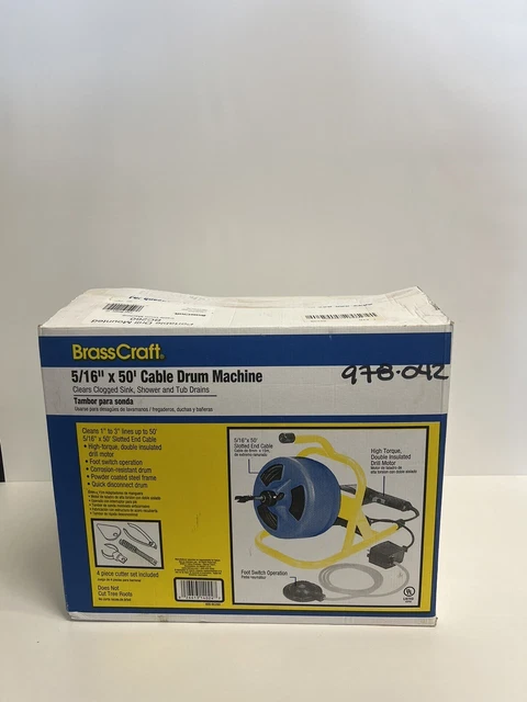 BrassCraft BC260 5/16 in. x 50 ft. Cable Drum Machine