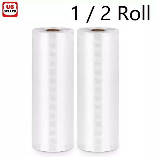 1 / 2 Roll Pack Vacuum Sealer Bags 8X 196" Food Seal Bag For Kitchen Food Saver