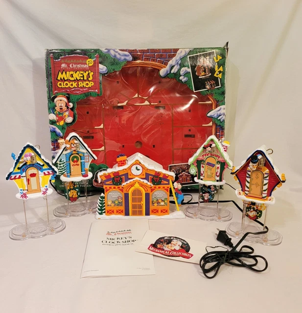 MR. CHRISTMAS MICKEYS Clock Shop Animated Musical Lights *See Video