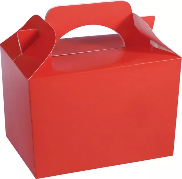 15 x RED PARTY FOOD BOXES - Loot Lunch Cardboard Gift Children's Kids.