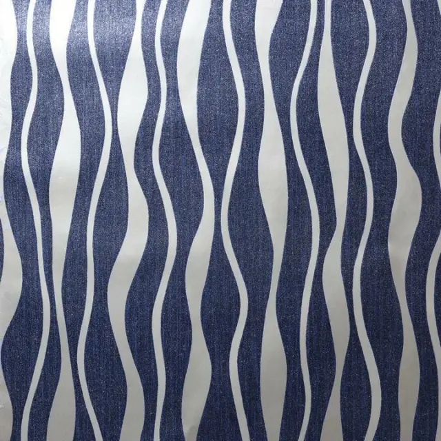 Metallic Wave Wallpaper Arthouse Silver Navy Textured Glitter Vinyl Modern