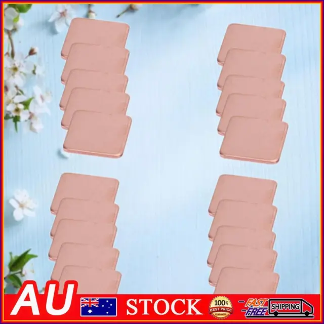 20 pcs 15mmx15mm 0.3mm to 2mm Heatsink Copper Shim Thermal Pads for Laptop