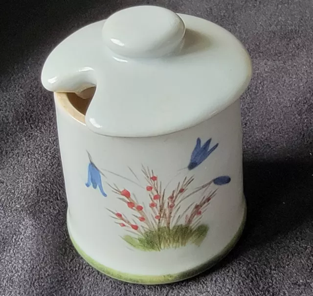 Buchan Portobello Scotland  Mustard Jar(s) Thistle Ware Stoneware Hand Painted