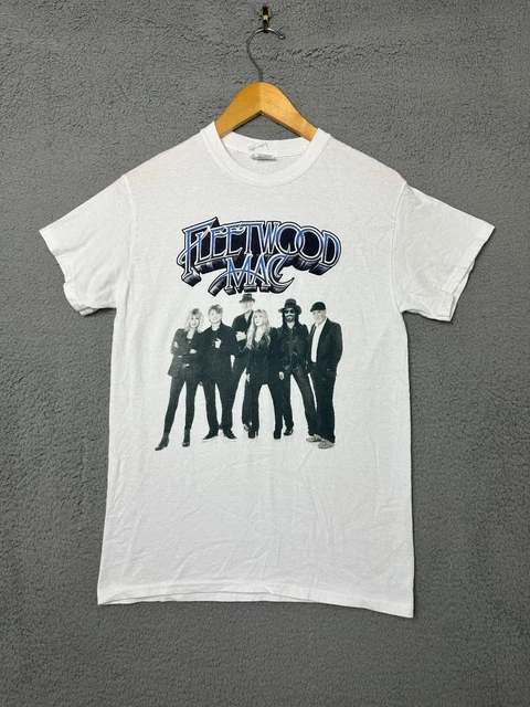 Fleetwood Mac Mens Shirt Small White Tour Rock Band Music Double Sided 2018-19 Fleetwood Mac Mens Shirt Small White Tour Rock Band Music Double Sided 2018-19