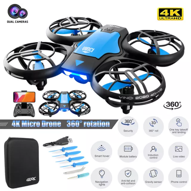 4DRC V8 Mini RC Drone Portable WiFi FPV 1080P HD Drone pour Quadcopter