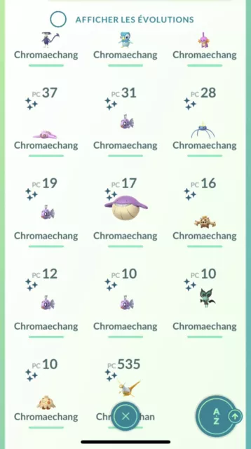 Pokémon GO - Les Pokémon chromatiques