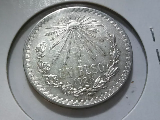 1925 Un Peso Mexico     **** Au*****