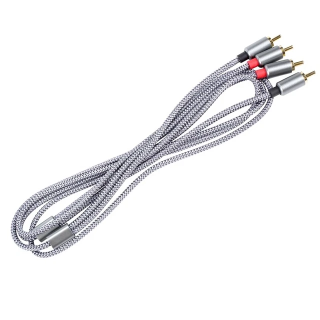RCd Gold-Plated] 2RCA Male to 2RCA Male Stereo Audio Cable for Home Theater T3K4