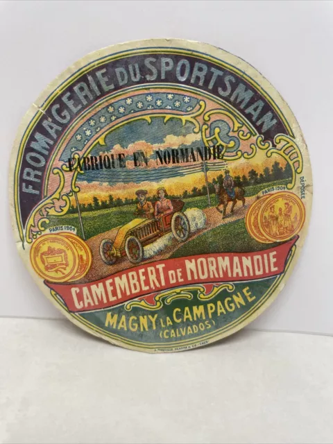 Ancienne Étiquette De Fromage: Camembert Du Sportsman Magny La Campagne Calvados