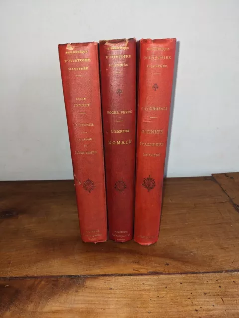 livre ancien - 1 lot de 3 livres d'histoires - xxème