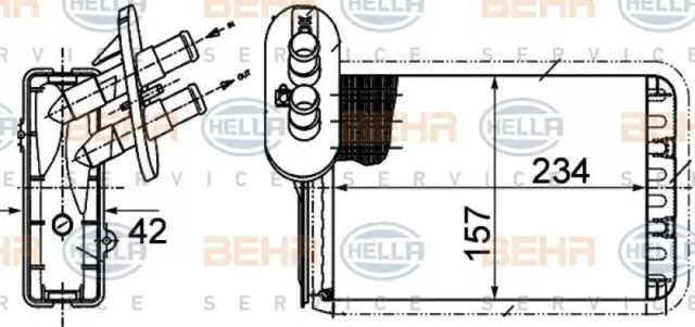 Original HELLA Wärmetauscher Innenraumheizung // 8FH 351 313-451 für Ford u.a.