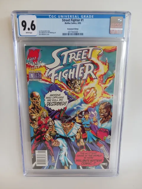 Malibu Comics STREET FIGHTER #1 CGC GRADE 9.6 NEAR MINT COMIC BOOK Rare HTF