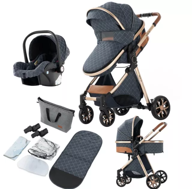 Stroller Baby carriage Folding Strollers Baby Trolley 3 in 1 Baby stroller Buggy