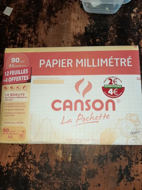 CANSON - Pochette 12 feuilles de papier calque A4 - 70g/m² : :  Cuisine et Maison