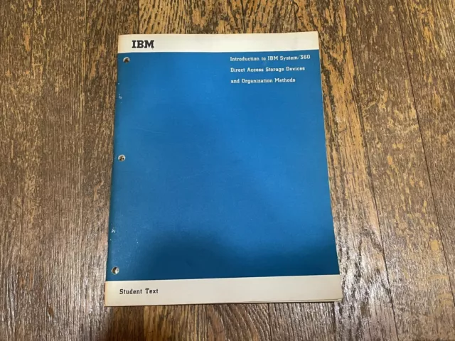 Introduction to IBM System / 360 Student Text 1966 Vintage Direct Access Devices