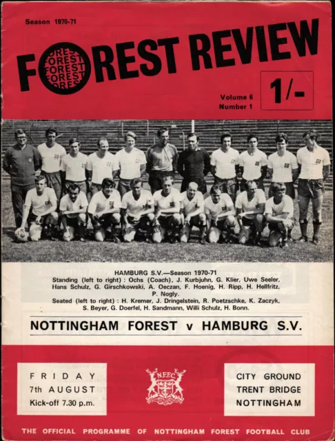 07.08.1970 Nottingham Forest - Hamburger Sv