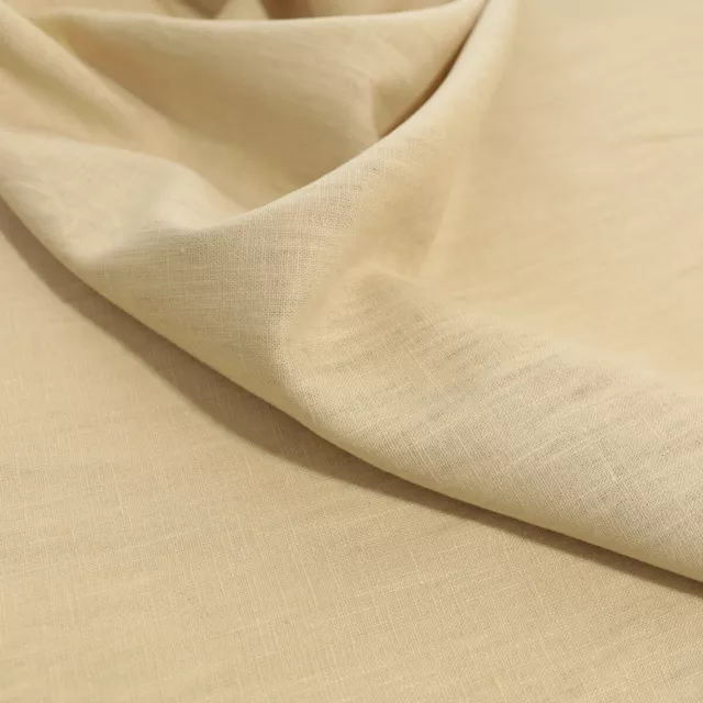 Leinen-Stoff für Hose Kleid gewaschen Mittelalter Meterware Naturfaser DIY Beige