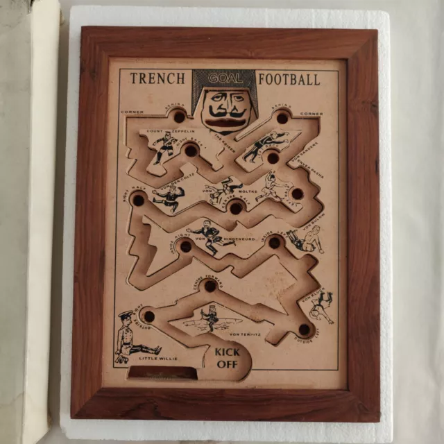 Past Times WW1 Trench Football Dexterity Game  - high quality solid wood RARE 2