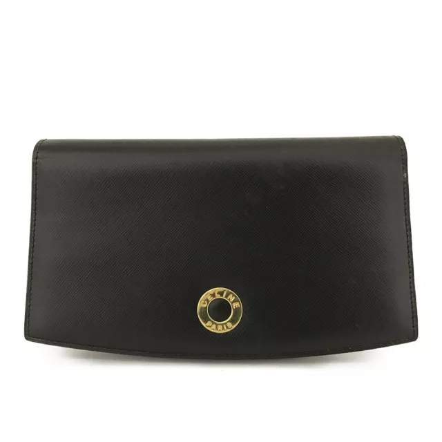 CELINE Circle Logo Leather Long Bifold Wallet/2Y0141