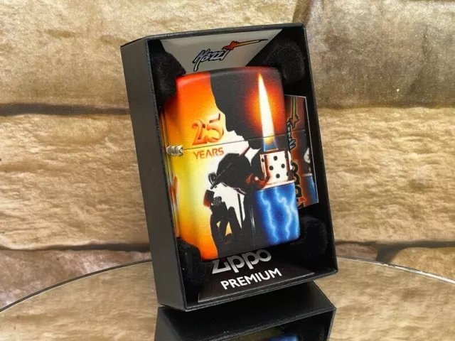 Zippo Mazzi 25th Anniversary Amazing Colors Dual sided New In Box