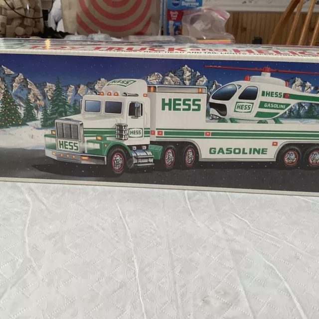 1995 Hess Toy Truck and Helicopter -- NEW IN ORIGINAL BOX