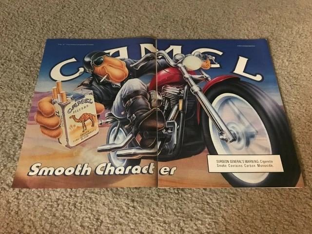camel cigarettes motorcycle Vintage Advertisement Pit to Pit Miss Camel Pro Series —