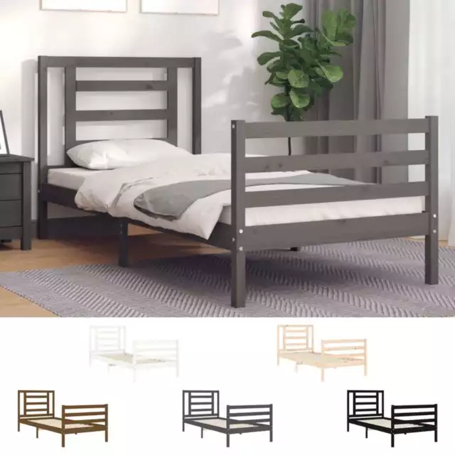 Estructura de cama de matrimonio con cabecero madera maciza vidaXL vidaXL