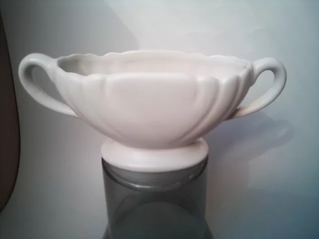 Dartmouth Pottery Mantle 2 handled  Vase White 21 cm