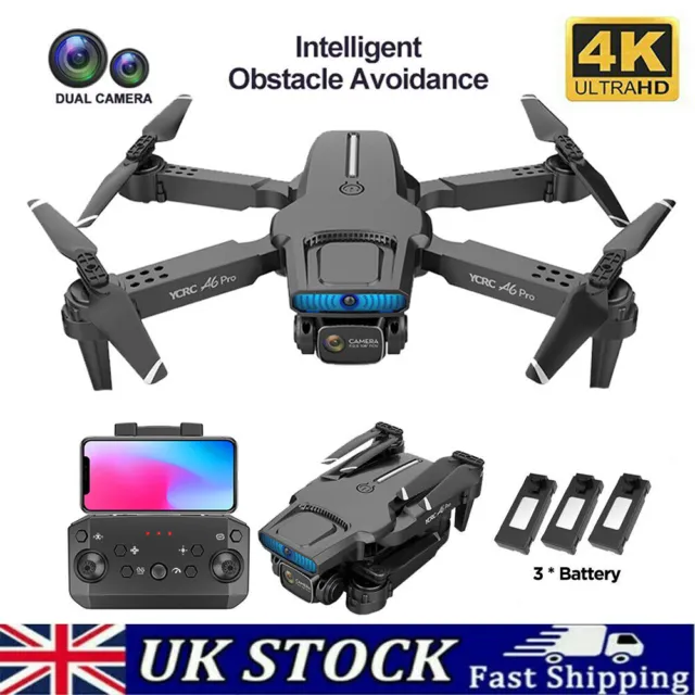 4K HD Dual Camera Drone X Pro WIFI FPV GPS Foldable RC Quadcopter Night Vision